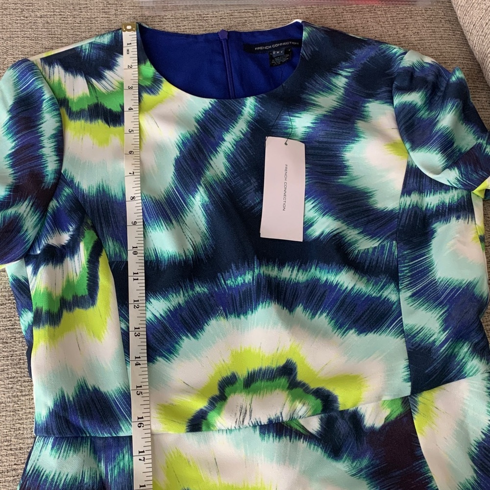 Sz 8 NEW French Connection Annisa Whisper Printed Mini Dress w pockets NWT $148 - Picture 17 of 17